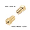 uxcell 2pcs 3D Printer Nozzle,Brass V6 Nozzle 0.25mm,Extruder Print Head