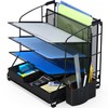 Simple Houseware Desktop Document Tray Organizer with Sliding Drawer/Caddy/Hanging File