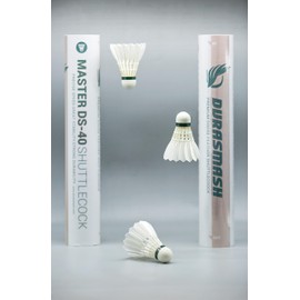 DURASMASH DS-40 Premium Goose Feather Badminton Shuttlecock Multi-Pack (DS40 (5Pack))