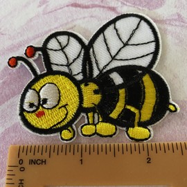 Bumblebee Patch Applique  + ONE FREE MUSIC STICKER WITH PURCHASE OF PATCH