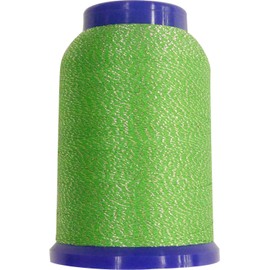 Fujix Wooly Rock Lame Sewing Thread [For Rock Sewing Machines] 0.9 oz (25 g) col.512 Green x Silver
