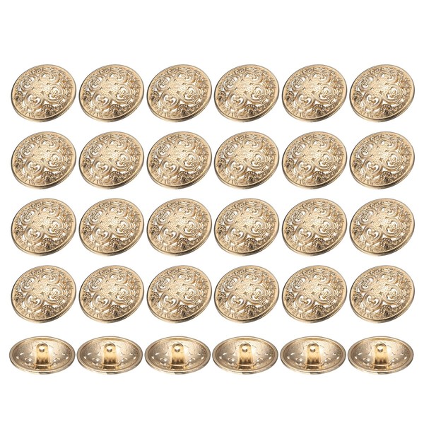 sourcing map 30pcs 40L Metal Round Hollow Sewing Buttons 25mm