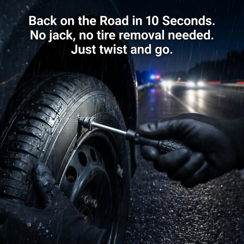 Screw in Tire Plugs, Emergency Quick Fix Leak Sealing Kit