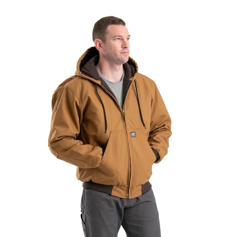 Berne Men's Heritage Duck Hooded Active Work Jacket, 6X-Large Tall,