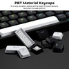 GMKWTL XVX Low Profile Black Keycaps, Shine Through Keycap Sets,