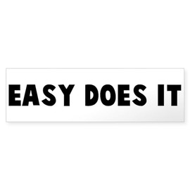 CafePress Easy Does It 10"x3" Rectangle Vinyl Bumper Sticker Car Decal