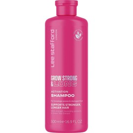 Lee Stafford Lee Stafford Grow Strong & Long Hair Regrowth Volume Shampoo for Women & Men | Hair Lengthening Products Anti Hair Loss & Thinning | 500 ML | Sulphate Free For Damaged and Breakage prone Hairs