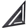 12 inch Black Aluminium Right Angle Triangle Ruler Rustproof Protractor