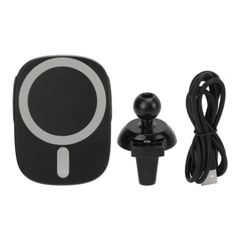 Wireless Car Charger 15W 360° Rotation Magnetic Universal Air Vent Phone Stand for Most Smartphones