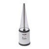 Bath Toilet Bowl Brush Holder with Folding Lid (Chrome)