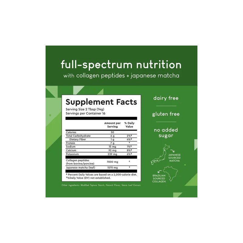 360 Nutrition Colageno Matcha 8oz Polvo