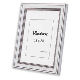 VictoR Goya Picture Frame in White 18 x 24 cm Frame 31 x 19 mm Vintage Style with Shatterproof Acrylic Glass Picture Frame 18 x 24 cm White