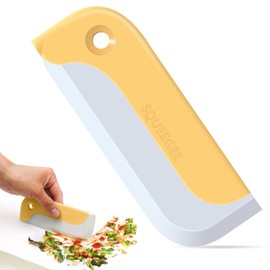 Chaoowr Small Squeegee, Flexible Rubber Car Window Squeegee, Mini Squeegee for Mirrors Windows Glass and Surfaces in the Kitchen Bathroom Car (Yellow)