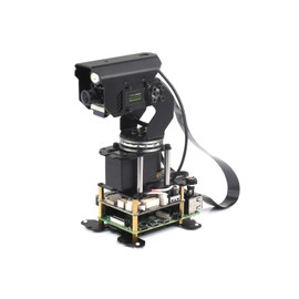 Waveshare 360° Omnidirectional High-Torque 2-Axis Expandable Pan-Tilt Camera Module, Compatible with Raspberry Pi 4B / 5, Driven by Serial Bus Servos, Based On General Driver Board for Robots