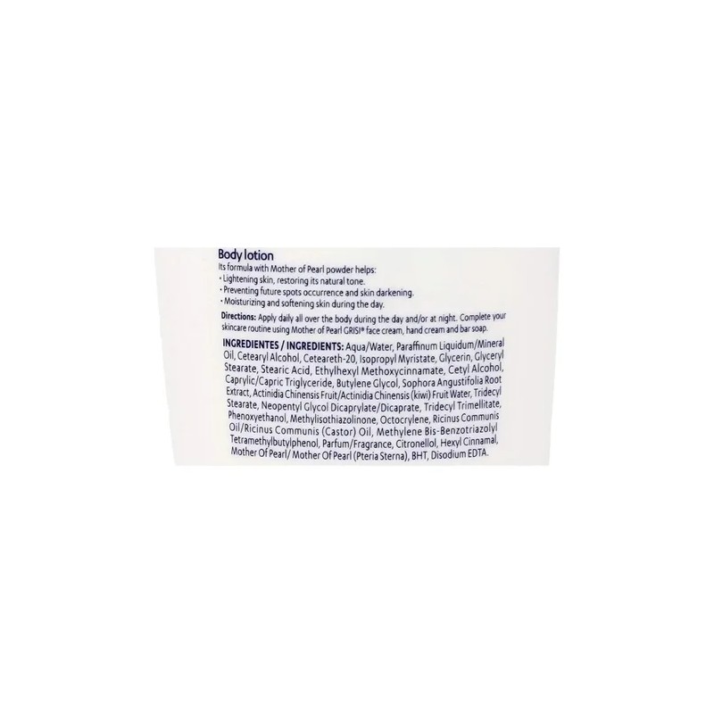Crema Corporal Líquida Grisi Concha Nácar 400ml