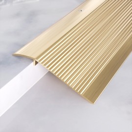 Heainaiyoo Metal Floor Transition Strip, Aluminum Threshold for Doorways, for Gap from 0.4″to 1.6″, for Doorways Tile Wood Vinyl Laminates, Size 36in x 4in x 1.32 in (Gold, 1pack)