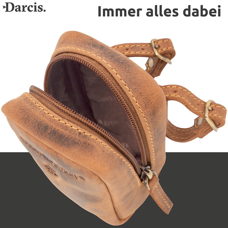 Darcis Leather Bicycle Bag in Brown - Saddle Bag with