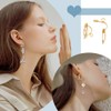 PH PandaHall 96pcs 6 Colors Brass Clip-on Earring Converter Component