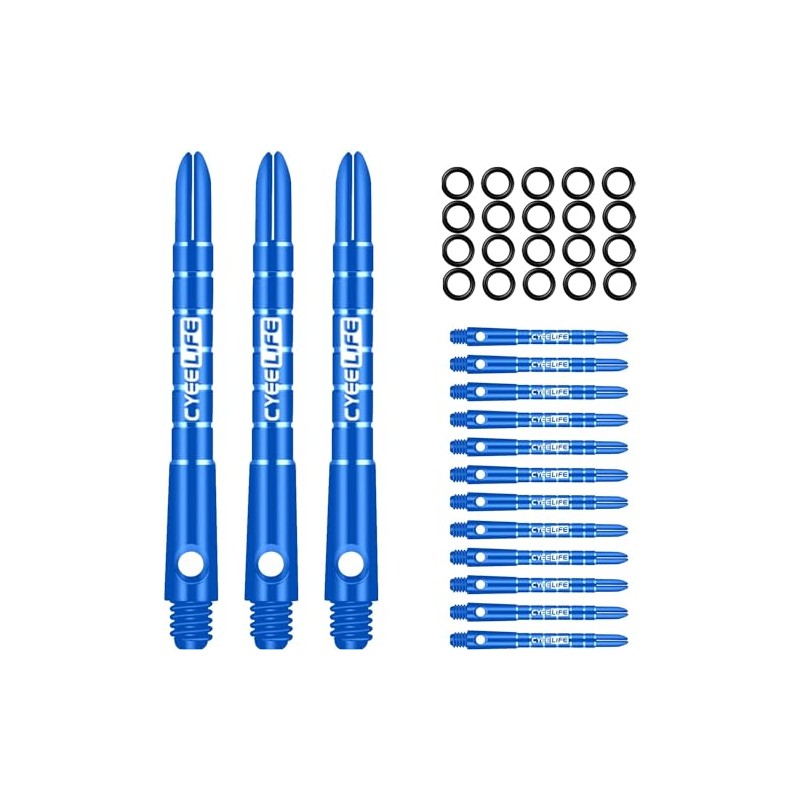 CyeeLife Aluminium Dart Shafts, Pack of 15, 2BA Darts Stems