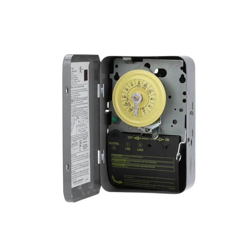 Intermatic T101 24-Hour Mechanical Timer Switch - 120V SPST, Indoor