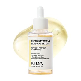 NIDA Peptide Propolis Renewal Serum | Peptide Complex, Propolis Extract, Adenosine | Youthful Look, Wrinkles, Fine Lines, Pore & Sebum Care | 1.69 fl.oz., 50ml (Updated)