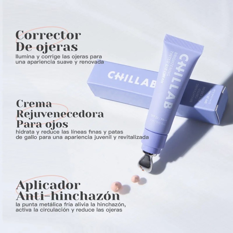 Chillab Crema de Ojos con Ácido Hialurónico y Cafeína Anti