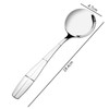 Callyne 12-Piece Stainless Steel Round Soup Spoons, Bouillon Soup Spoon