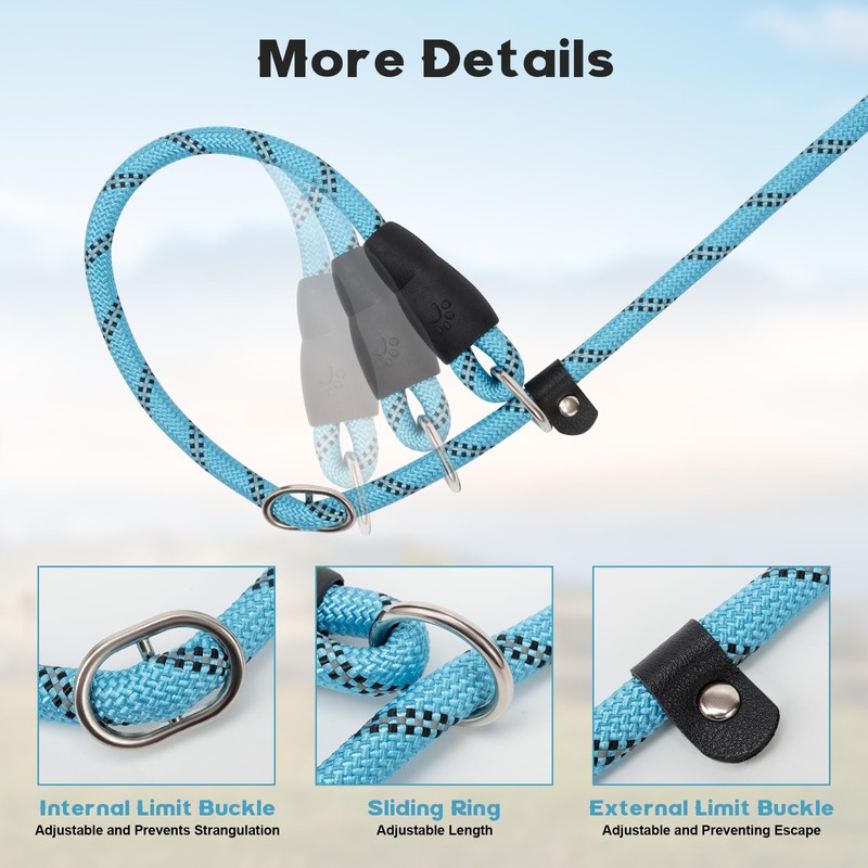 Amrules 6 FT Dog Training Leash Durability No Pull Polyester