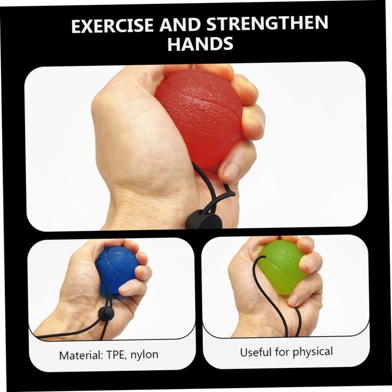 ORFOFE 3pcs Stress Balls Hand Therapy Exercise Balls for Strength