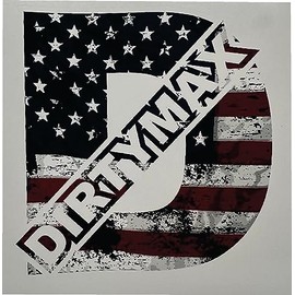 Dirtymax D American Flag Full Color Vinyl Decal Sticker Turbo Diesel Truck 6.6 3.0 American Flag Stars