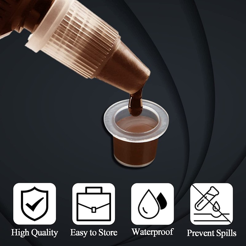 Rifrpha 300 PCS Transparent Tattoo Ink Cups Disposable Ink Pigment