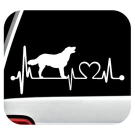 Golden Labrador Retreiver Heartbeat Lifeline Dog Decal Sticker for Car Truck Window
