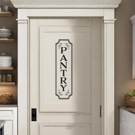 Vertical Pantry Door Decal for Glass or Wood Doors or Wall, Customizable, Medium Large or XLarge Decal Sticker, Kitchen Decor