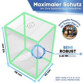 Fanatiko Pack of 5 Glossy Protective Cases for Funko Pop 4 Inch - 0.4 mm Funko Pop Protective Case - Keep Your Funko Pop in Perfect Condition with Your Funko Protector - Funko Pop Case with Scratch