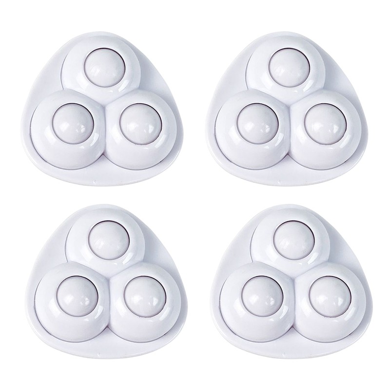 Self-Adhesive Furniture Caster Wheels – Stainless Steel 360° Swivel Rollers
