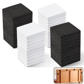 ZhouDaShu Anti Shake Headboard Stoppers for Wall,Wall Protector from Furniture,Bed Frame Noise Bumper,Anti Vibration Soundproof Pads to Prevent Hitting Wall,40pcs Square Black and White