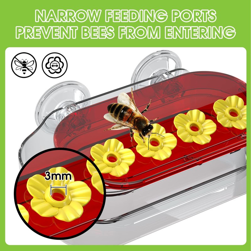 Redboat 2 Pack Window Hummingbird Feeder