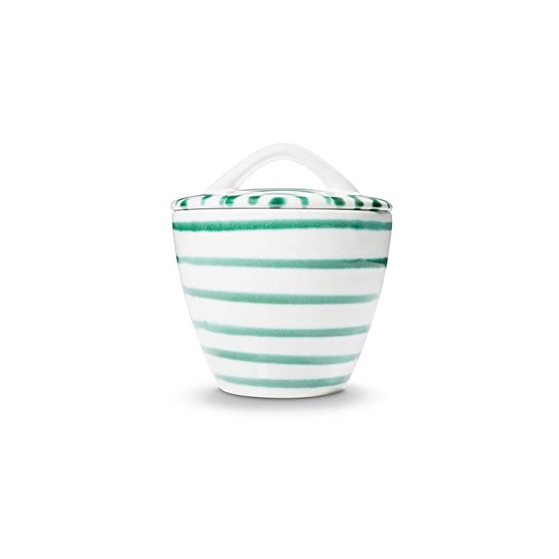 GMUNDNER KERAMIK Manufaktur 0100DZGO09 Grüngeflammt Gourmet Sugar Bowl Diameter 9