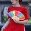 Colorful Folding Folding Fans Portable Rainbow Fan Beautiful Folding Fans
