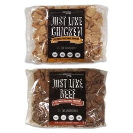 Textured Vegetable Protein, Plant Based Meat, 100% Hexane Free, Made with #1 Graded Yellow Soybeans, 100% Vegan, Just Like Chicken & Beef, Unflavored, 2 Pack Bundle (1 Set)