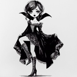 CafePress Vampire Girl 16 oz Frosted Glass Beer Mug