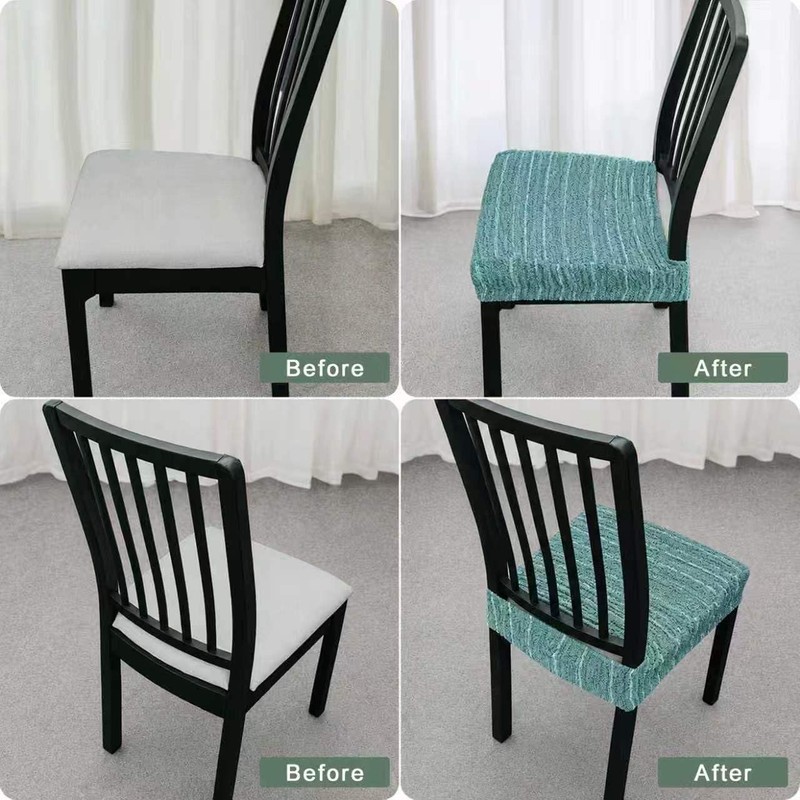 Lawalon Heavyweight Cotton Dining Seat Covers for Chairs (Creamy White,