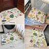 AMIDA Door Mat 60x90cm,Washable Doormat Indoor Non-slip Botanical Low Pile