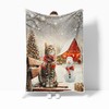 Winter Christmas Blanket, Winter Snowflake Holiday Xmas Throw Blankets, Cute