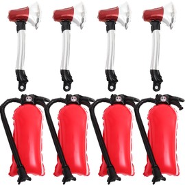 the Inflatables Fire Extinguisher Balloons Set Aluminum Firefighter Balloons Birthday Party Decorations Fire Truck Birthday Party Supplies Firefighting Party Balloons
