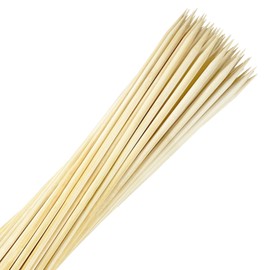 Bamboo Smores Sticks (50 Pcs), 16" Long Marshmallow Roasting Sticks for Fire Pit, 5mm Heavy Duty Wooden Skewers for Smore Hot Dog Barbecue Thick Sticks for Campfire Grilling Camping Bonfire