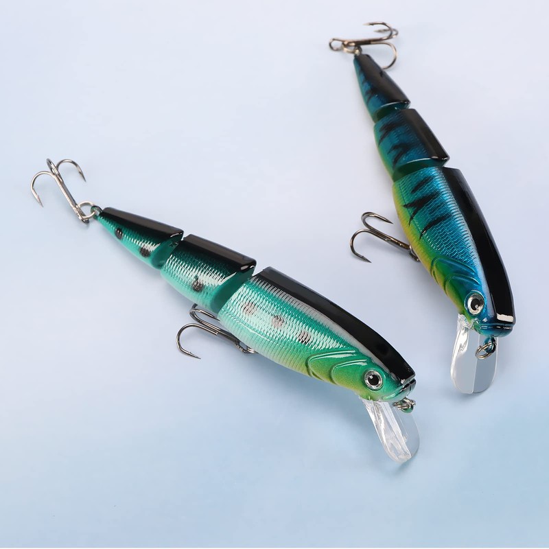 EMSea 5PCS Multi Jointed Fishing Lures Artificial Baits Plastic Lifelike