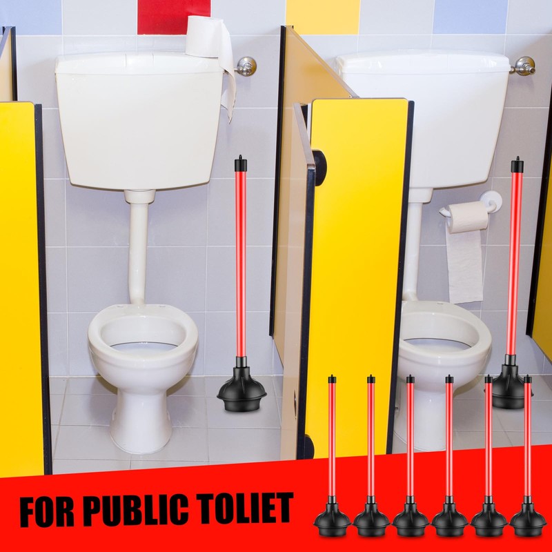 Domensi 6 Pcs Toilet Plunger Bulk Heavy Duty Rubber Plug