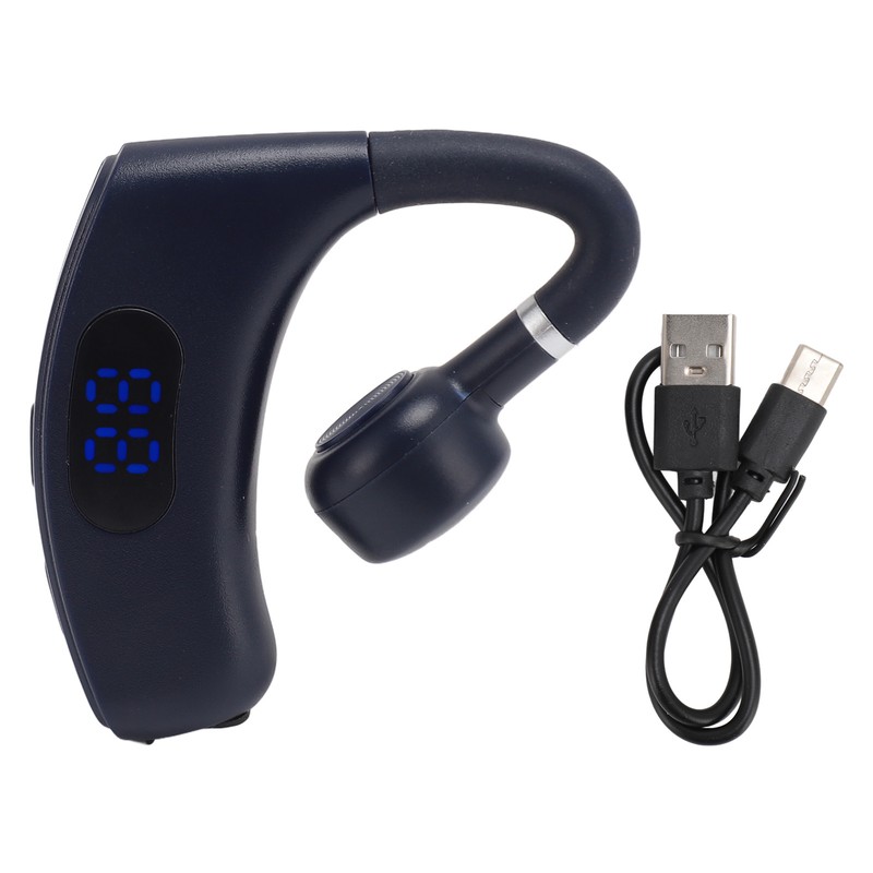 Single Ear Bluetooth Headset BT 5.4 Noise Reduction Long Standby