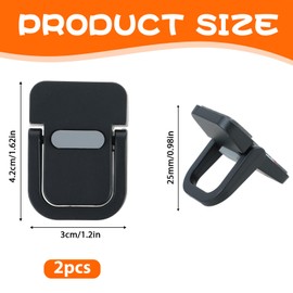 Apausvcm 2Pcs Keyboard Riser, Self-Adhesive Mini Keyboard Stand for Desk Portable Laptop Feet Foldable Keyboards Lift for Most Keyboards (Black)